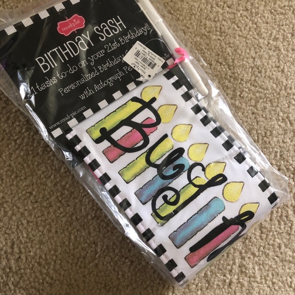 21st Birthday Sash - MudPie Buy Me A Shot - Picture 5 of 5